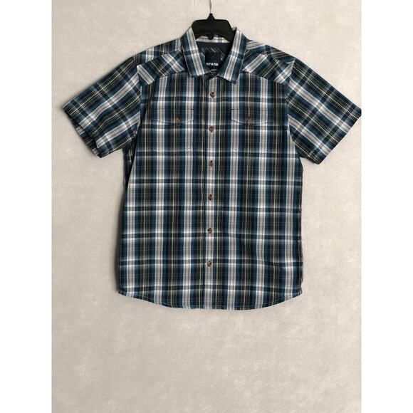 prAna Men's Size Large Plaid Slim Fit Shirt - Picture 1 of 9
